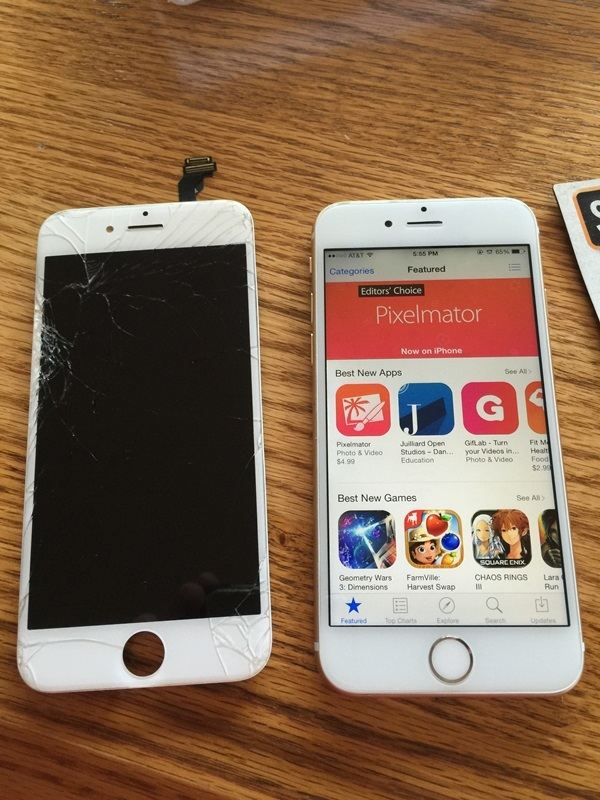 Cracked Screen on iPhone 6 Replaced